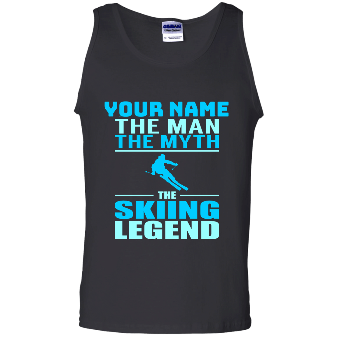 Personalized The Man The Myth The Skiing Legend Tank Tops - Powderaddicts