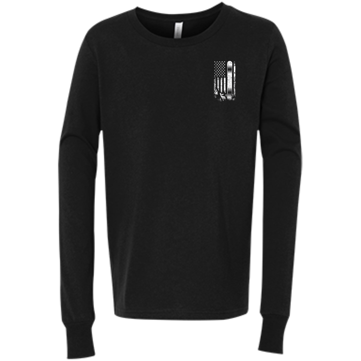 USA Snowboard Flag Youth Long Sleeves - Powderaddicts