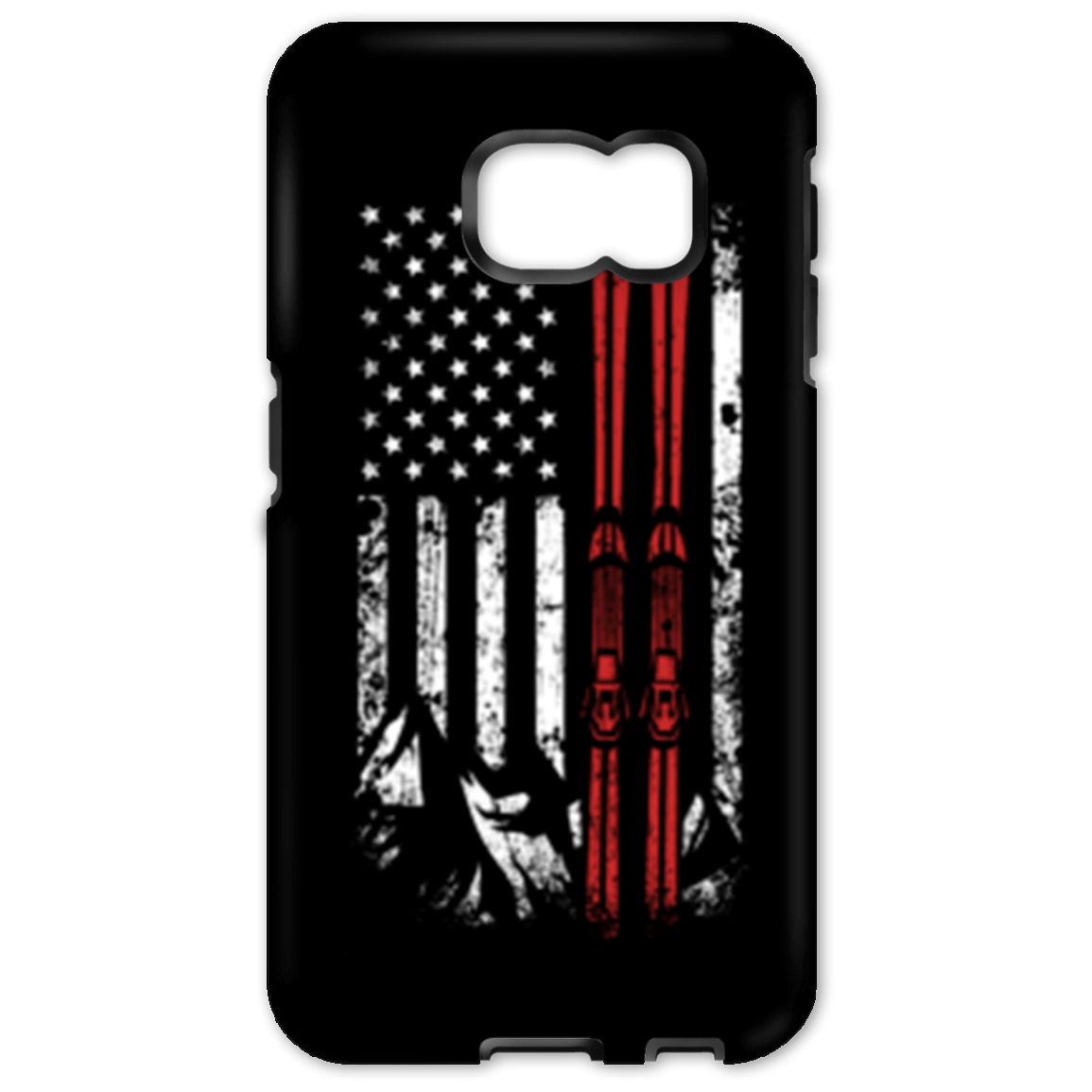 USA Ski Flag Phone Cases - Powderaddicts