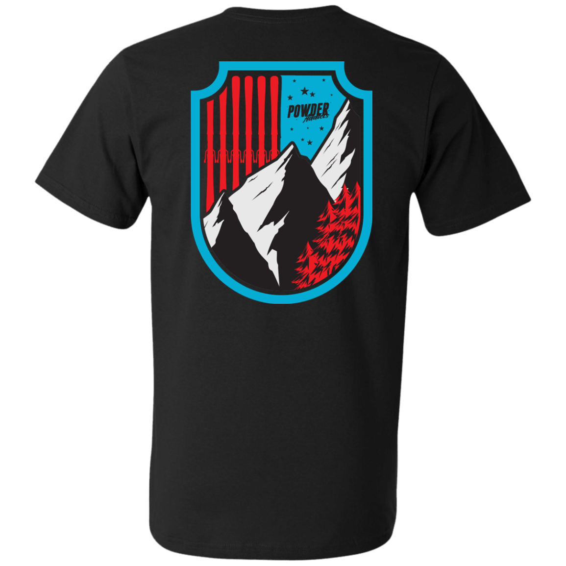 Ski Flag Men's Tees and V-Neck - Powderaddicts