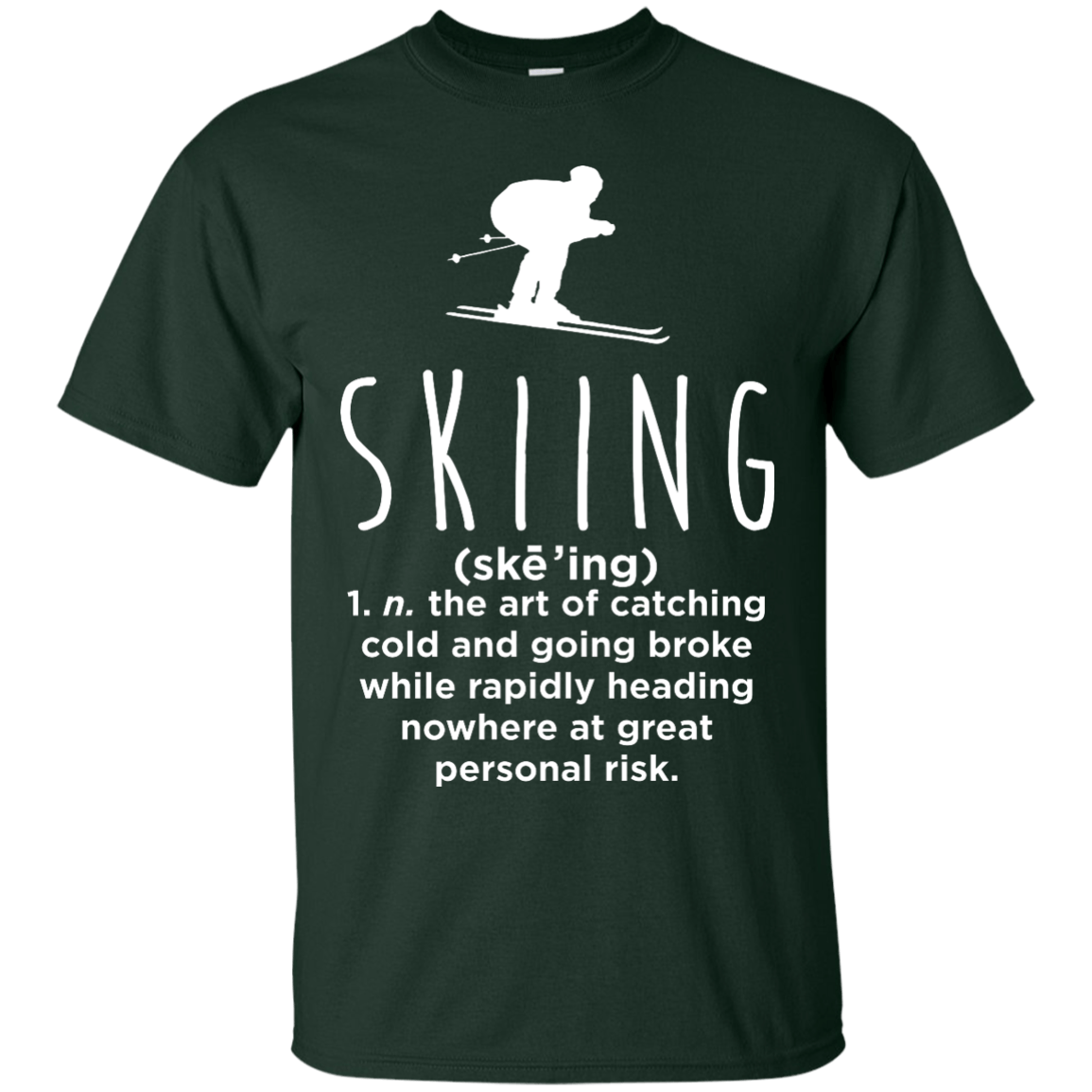 Skiing Definition Tees - Powderaddicts