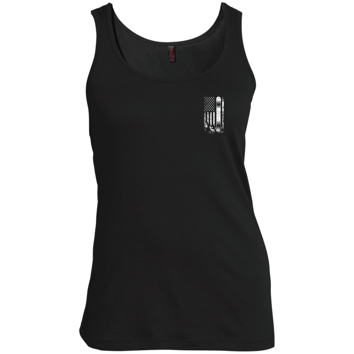 USA Snowboard Flag Tank Tops - Powderaddicts
