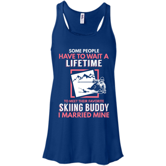 Skiing Mom Buddy - I Married Mine Tank Tops - Powderaddicts