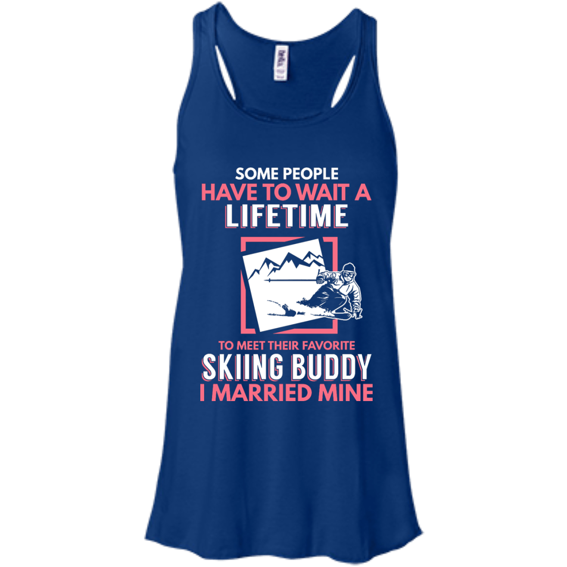 Skiing Mom Buddy - I Married Mine Tank Tops - Powderaddicts