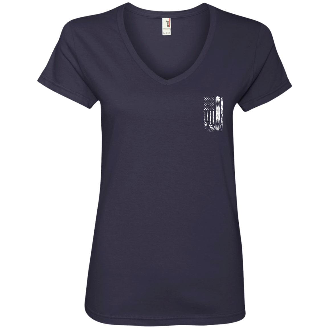 USA Snowboard Flag Ladies Tees - Powderaddicts