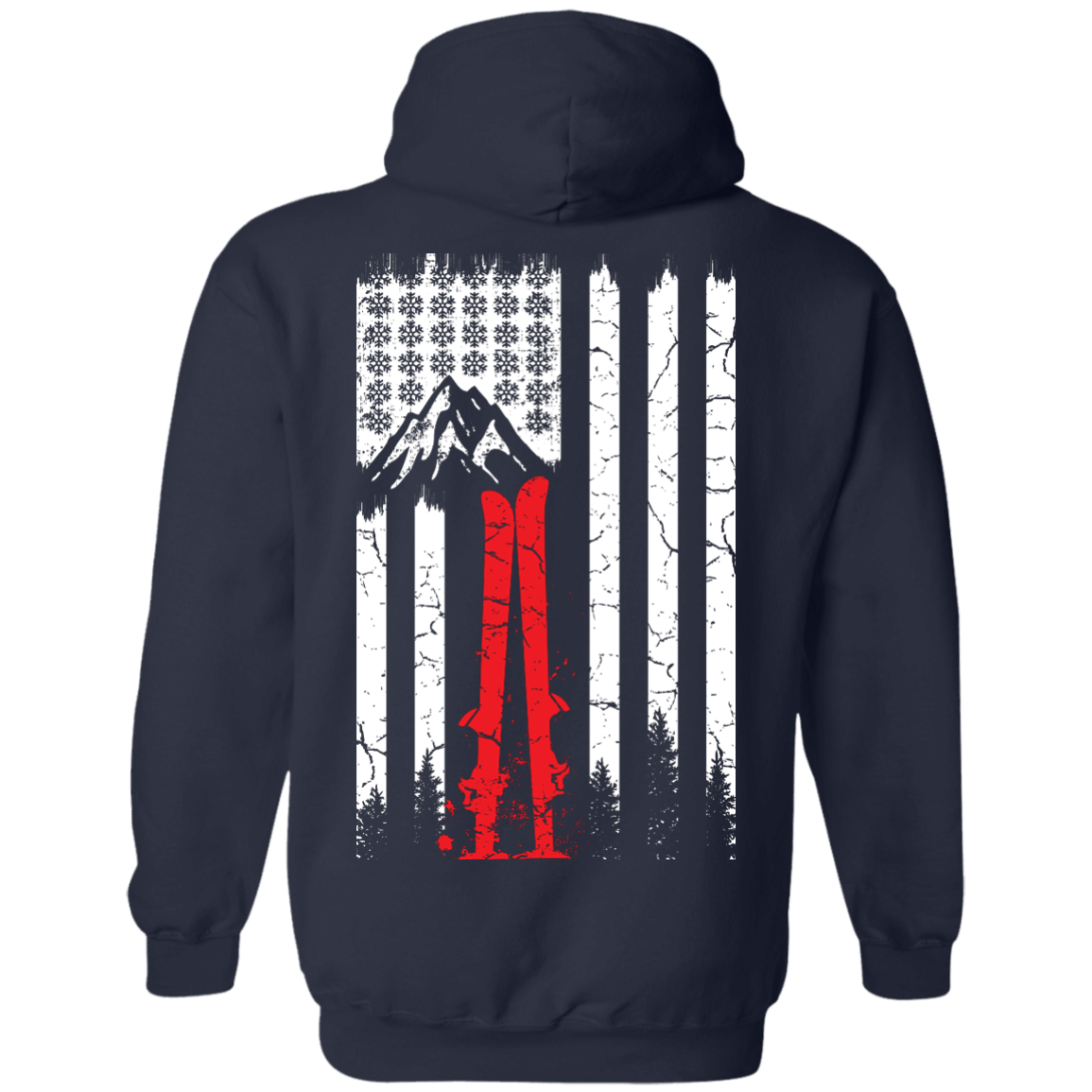 Snowflakes N Stripes Hoodies - Powderaddicts
