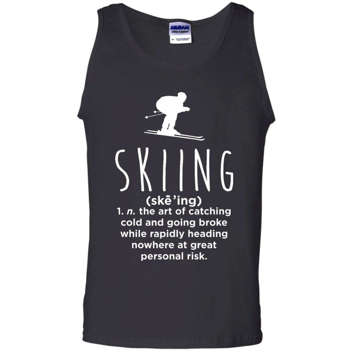 Skiing Definition Tank Tops - Powderaddicts