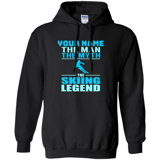Personalized The Man The Myth The Skiing Legend Hoodies - Powderaddicts