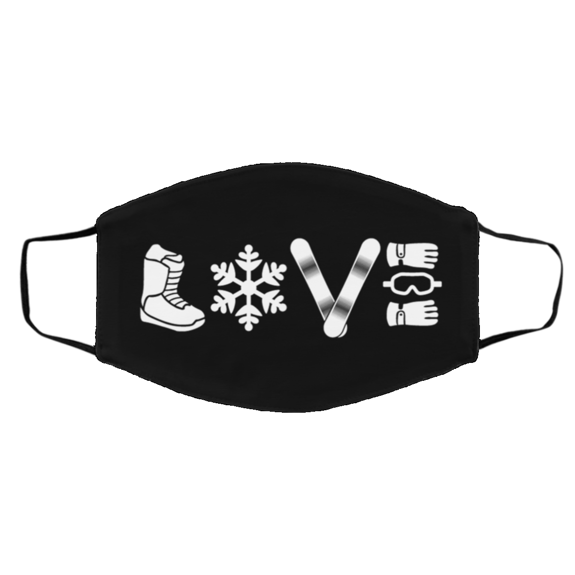 LOVE Snowboard Adult Face Mask - Powderaddicts