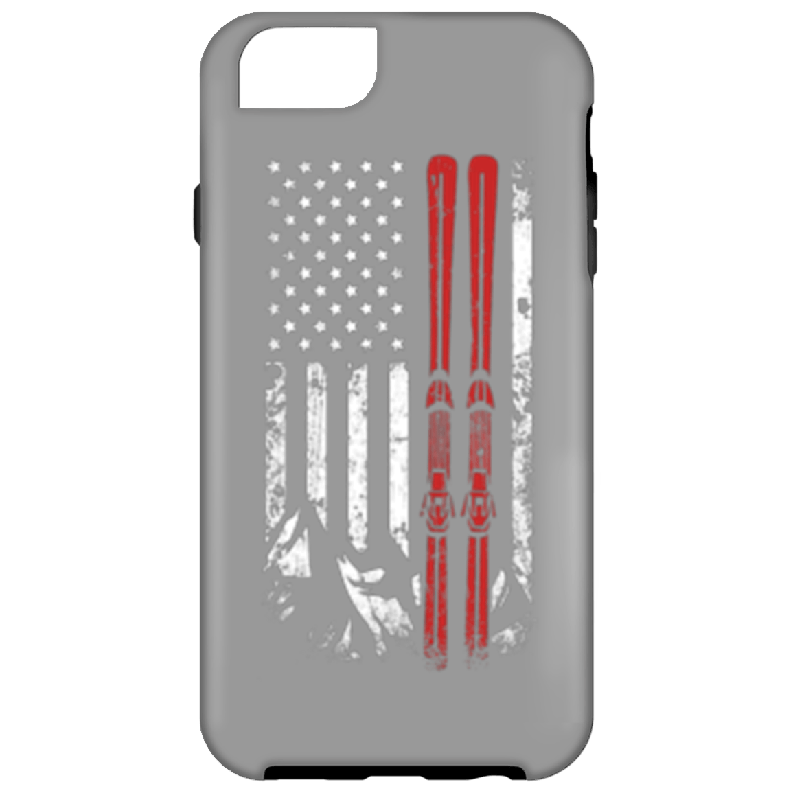 USA Ski Flag Phone Cases - Powderaddicts