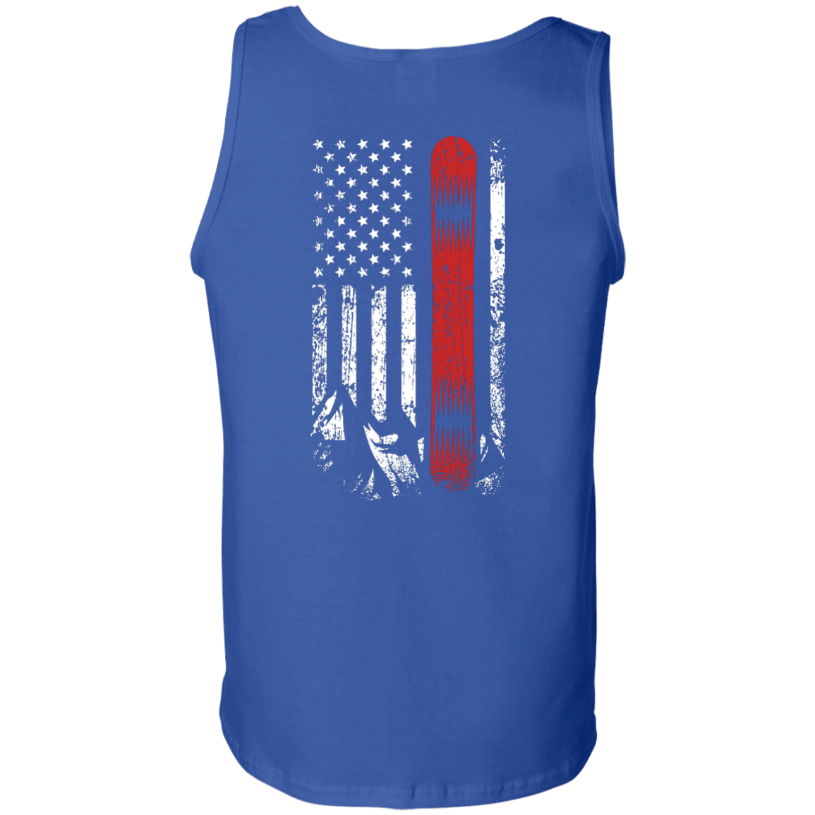 USA Snowboard Flag Tank Tops - Powderaddicts
