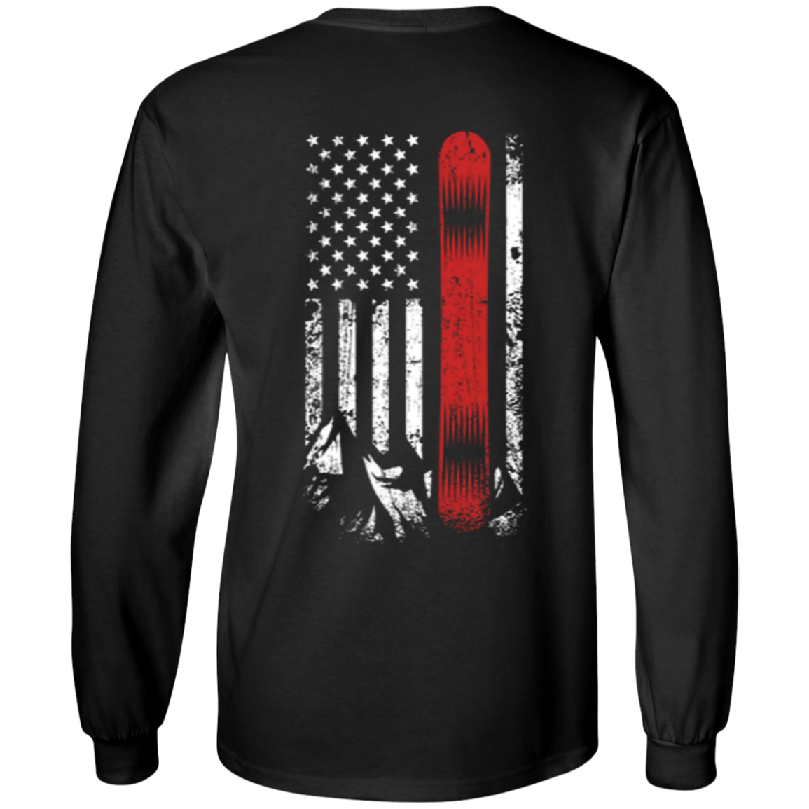 USA Snowboard Flag Youth Long Sleeves - Powderaddicts