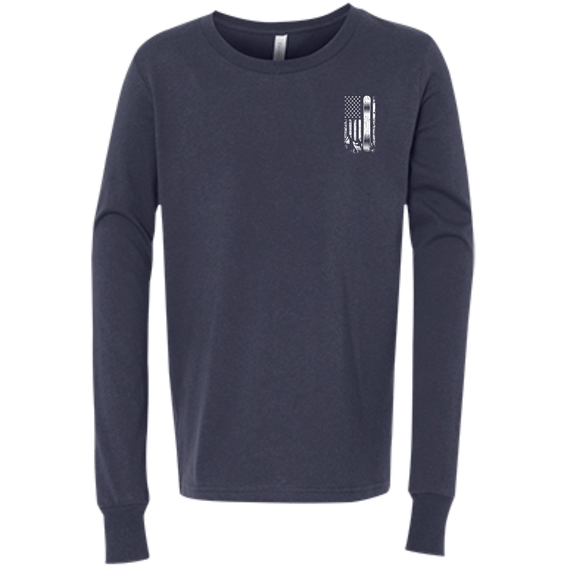 USA Snowboard Flag Youth Long Sleeves - Powderaddicts