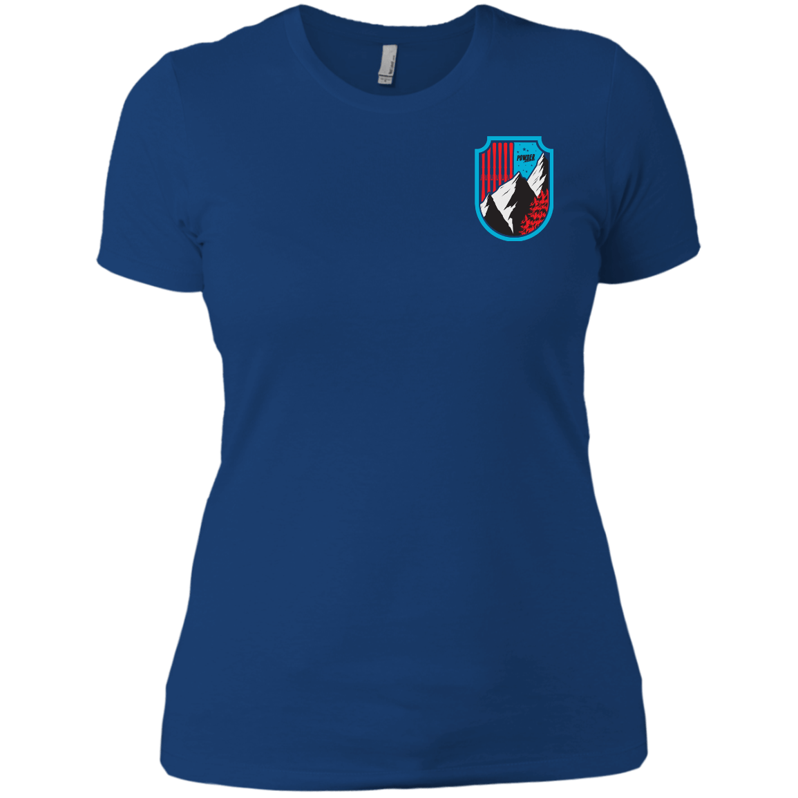Ski Flag Ladies Tees and V-Neck - Powderaddicts