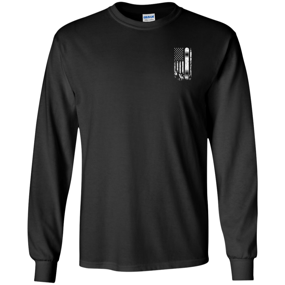 USA Snowboard Flag Youth Long Sleeves - Powderaddicts