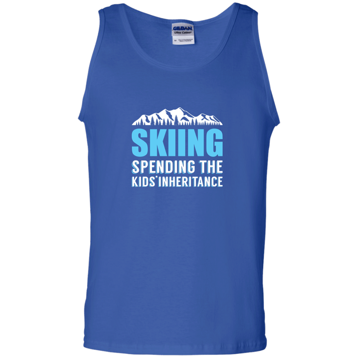 Skiing Spending The Kids Inheritance Tank Tops - Powderaddicts