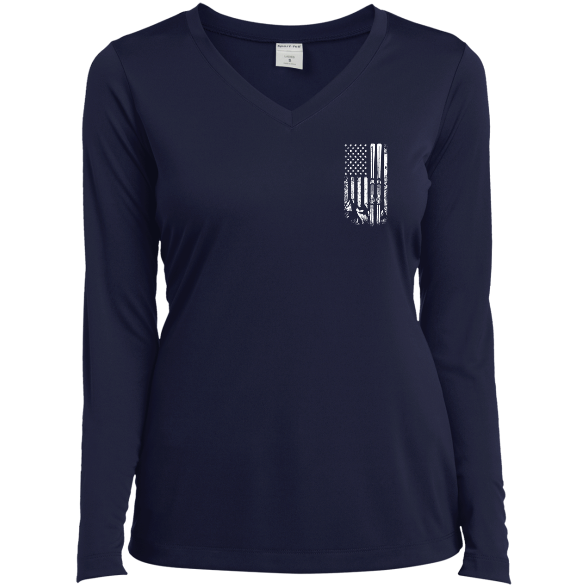 LST353LS Ladies' LS Performance V-Neck T-Shirt - Powderaddicts