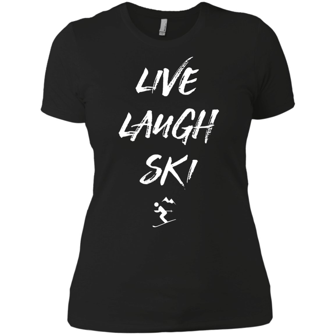 Live Laugh Ski Ladies Tees and V-Neck - Powderaddicts
