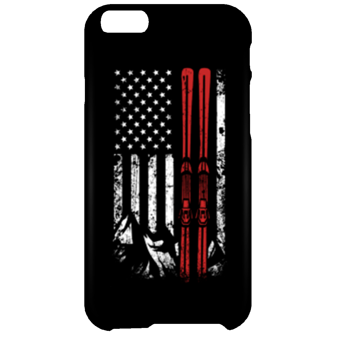 USA Ski Flag Phone Cases - Powderaddicts