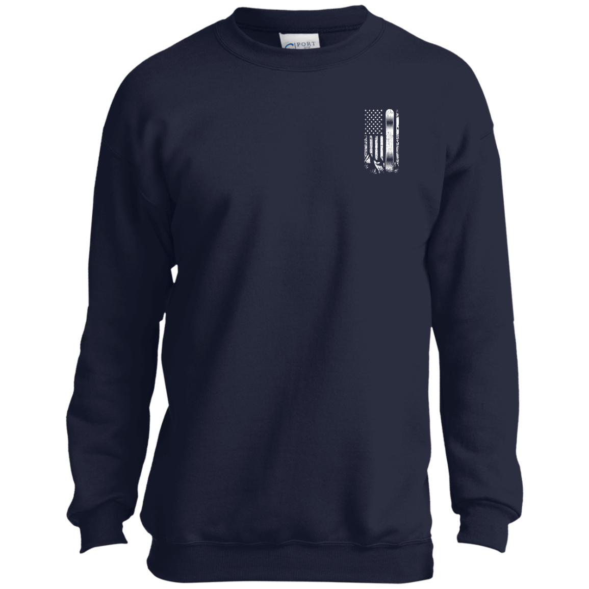 USA Snowboard Flag Youth Long Sleeves - Powderaddicts