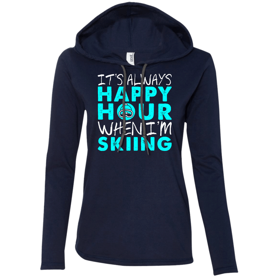 It's Always Happy Hour When I'm Skiing Hoodies - Powderaddicts