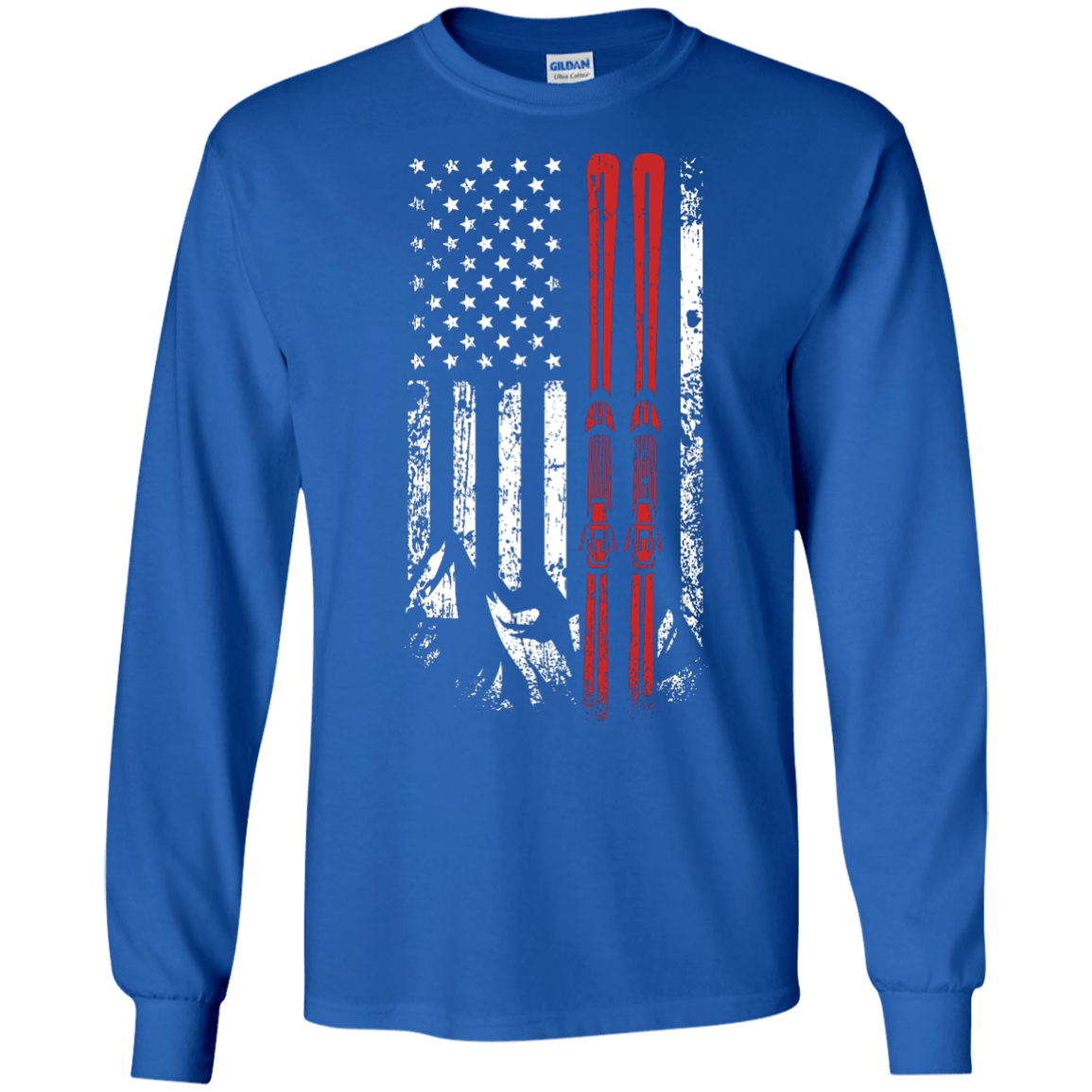USA Ski Flag Front - Powderaddicts