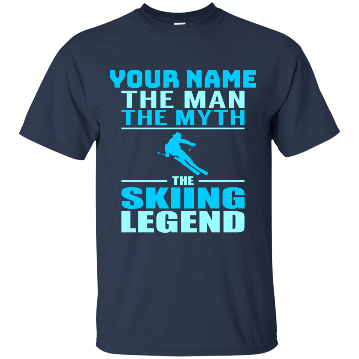 Personalized The Man The Myth The Skiing Legend Tees - Powderaddicts