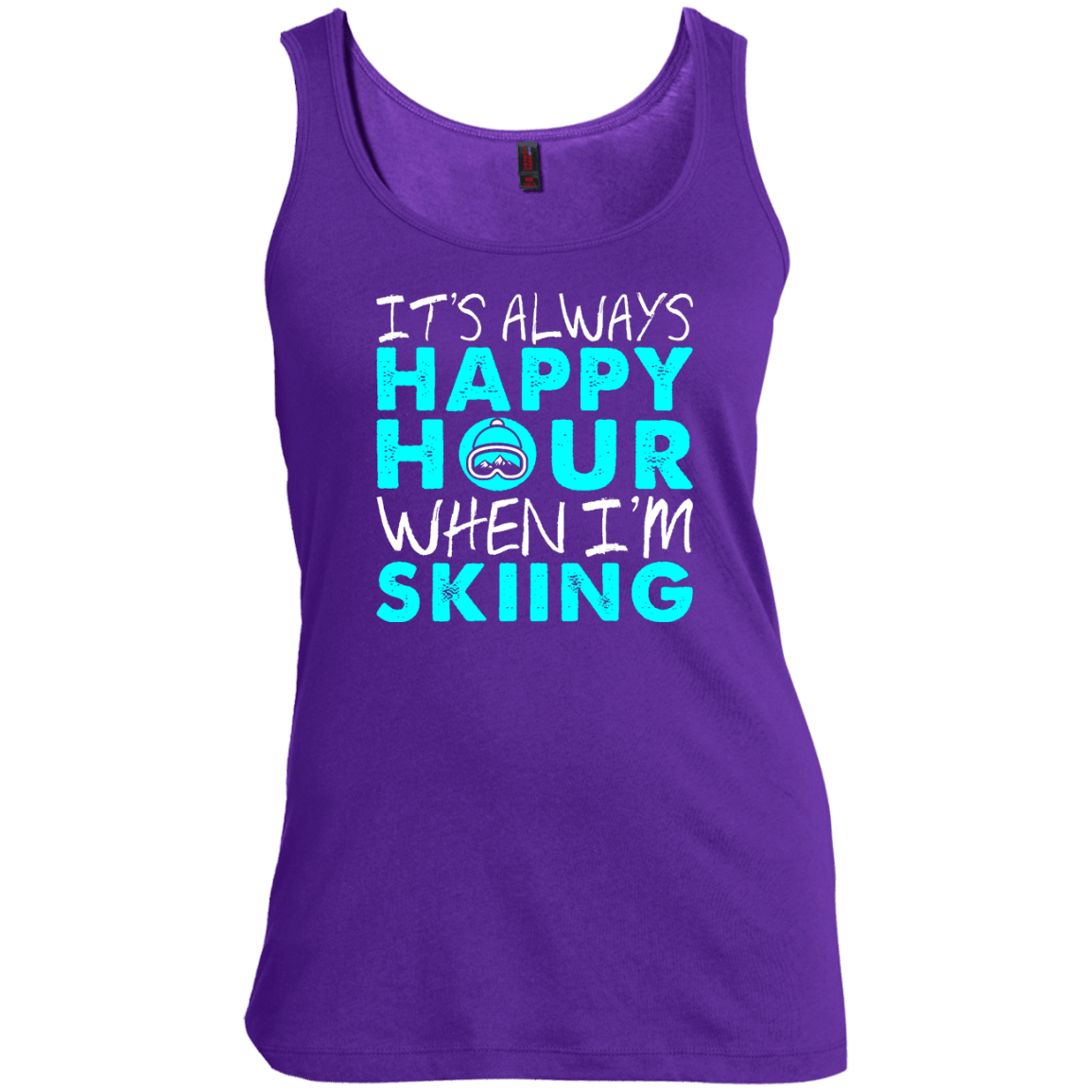 It's Always Happy Hour When I'm Skiing Tank Tops - Powderaddicts