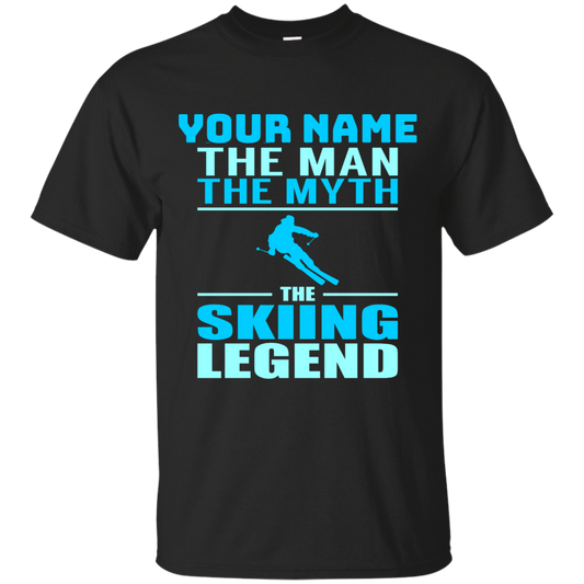 Personalized The Man The Myth The Skiing Legend Tees - Powderaddicts