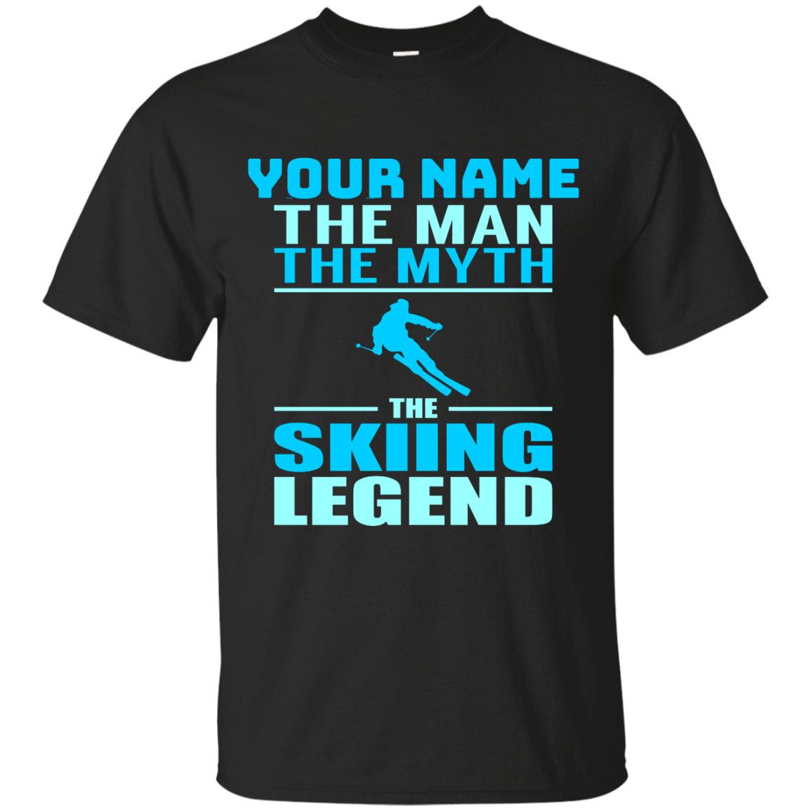 Personalized The Man The Myth The Skiing Legend Tees - Powderaddicts