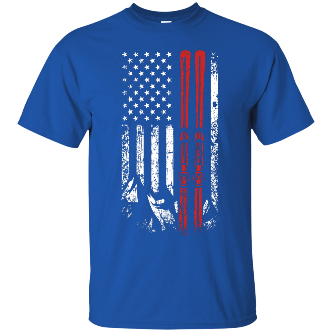 USA Ski Flag Front - Powderaddicts