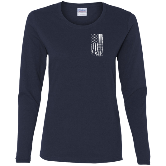 G540L Ladies' Cotton LS T-Shirt - Powderaddicts