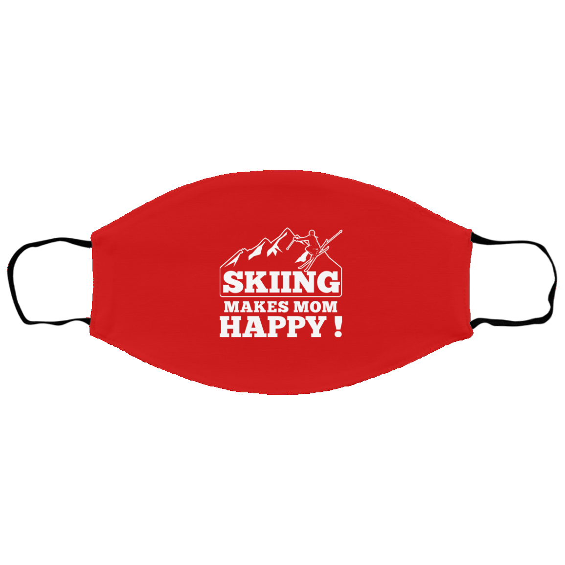 Skiing Makes Mom Happy Youth Face Mask - Powderaddicts