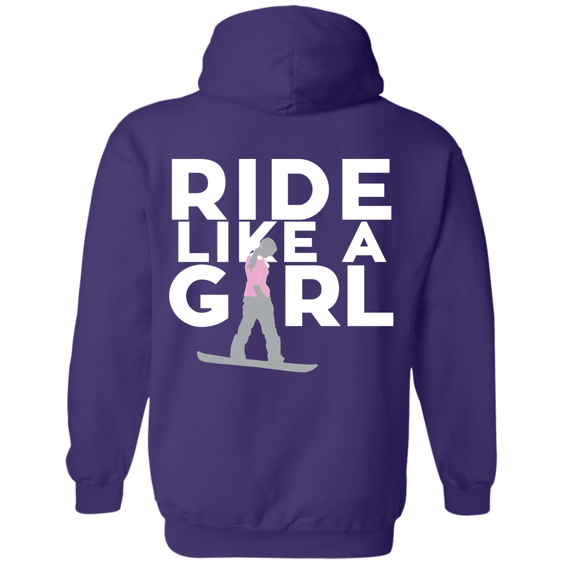 Ride Like A Girl Purple Hoodie - Powderaddicts