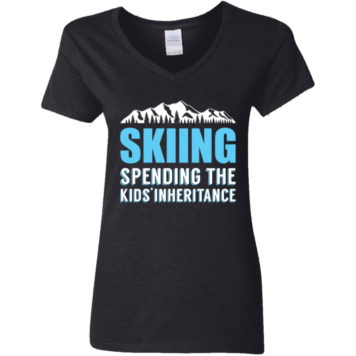 Skiing Spending The Kids Inheritance Ladies Tees - Powderaddicts