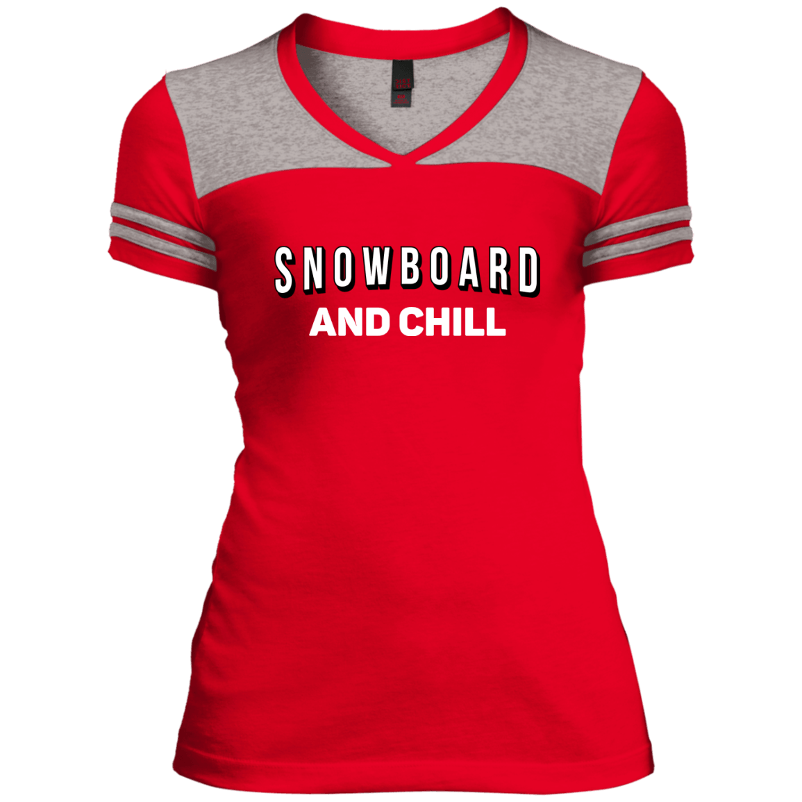 Snowboard and Chill Ladies Tees and V-Neck - Powderaddicts