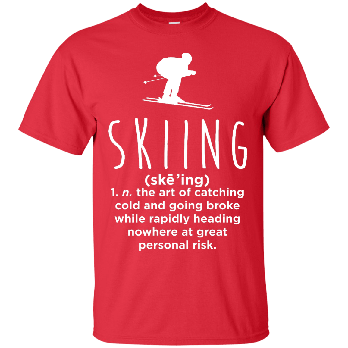 Skiing Definition Tees - Powderaddicts