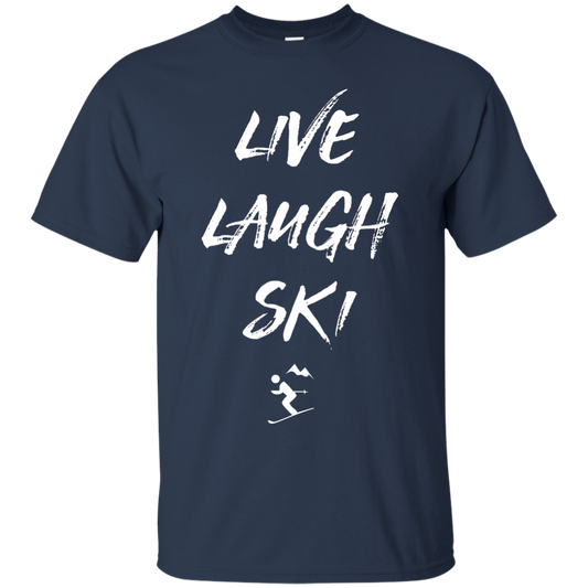Live Laugh Ski Men's Tees and V-Neck - Powderaddicts