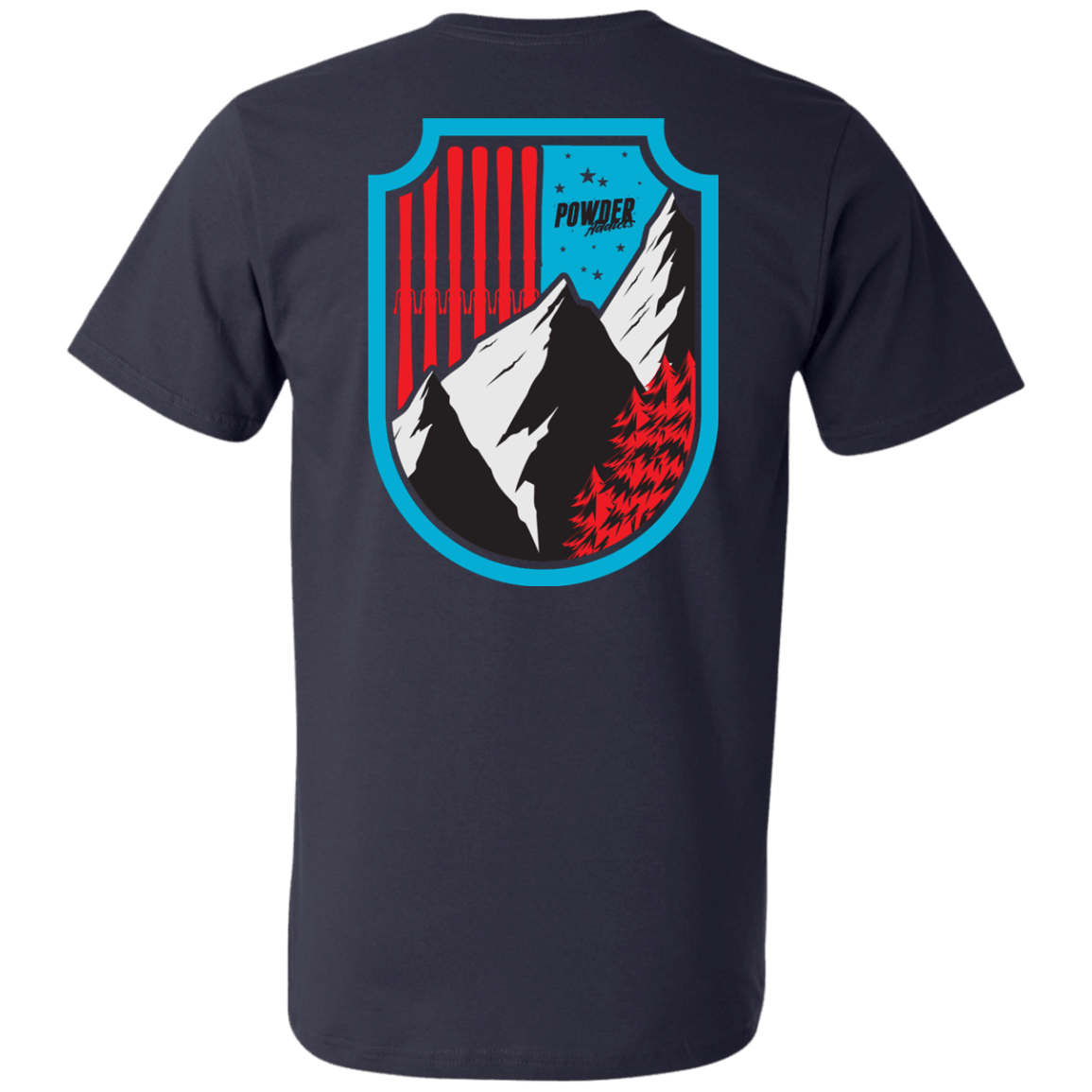 Ski Flag Men's Tees and V-Neck - Powderaddicts
