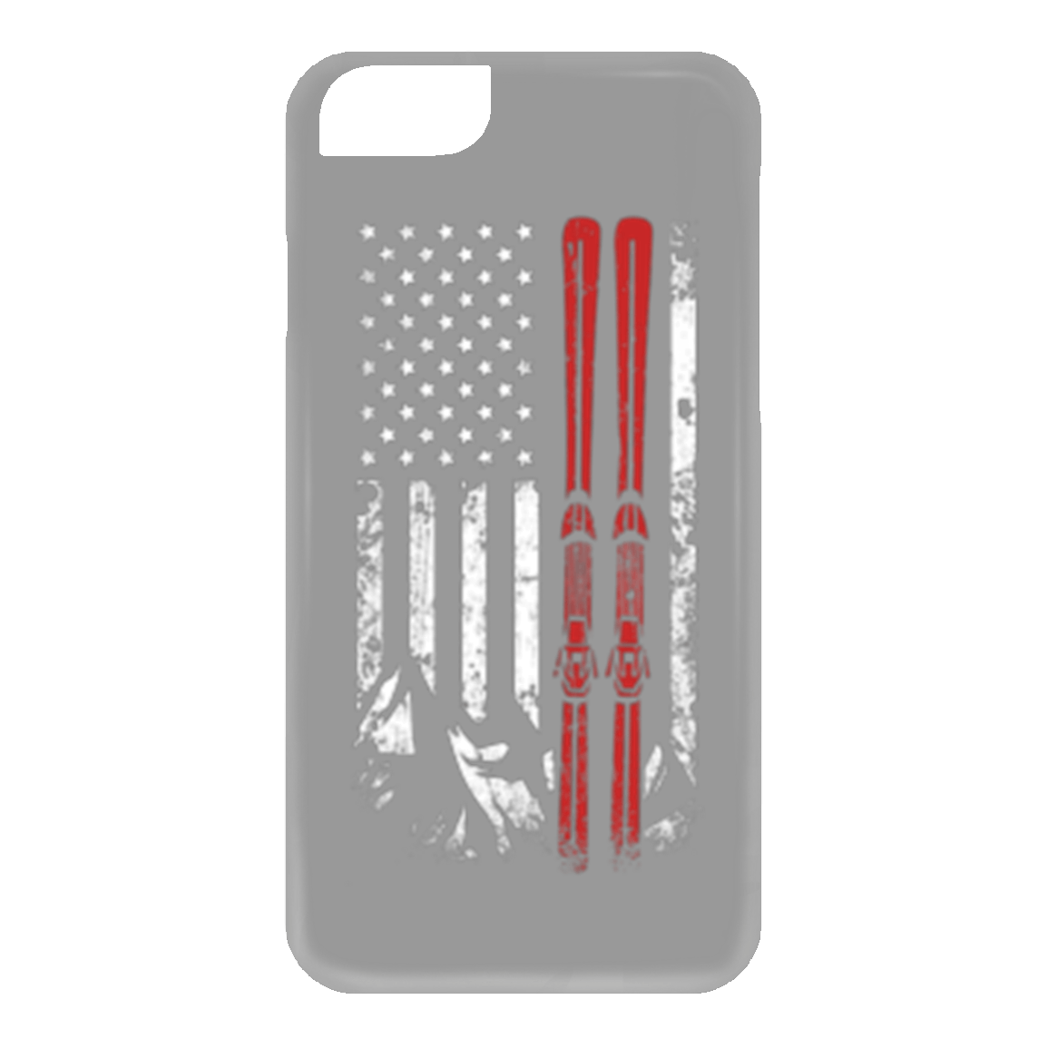USA Ski Flag Phone Cases - Powderaddicts