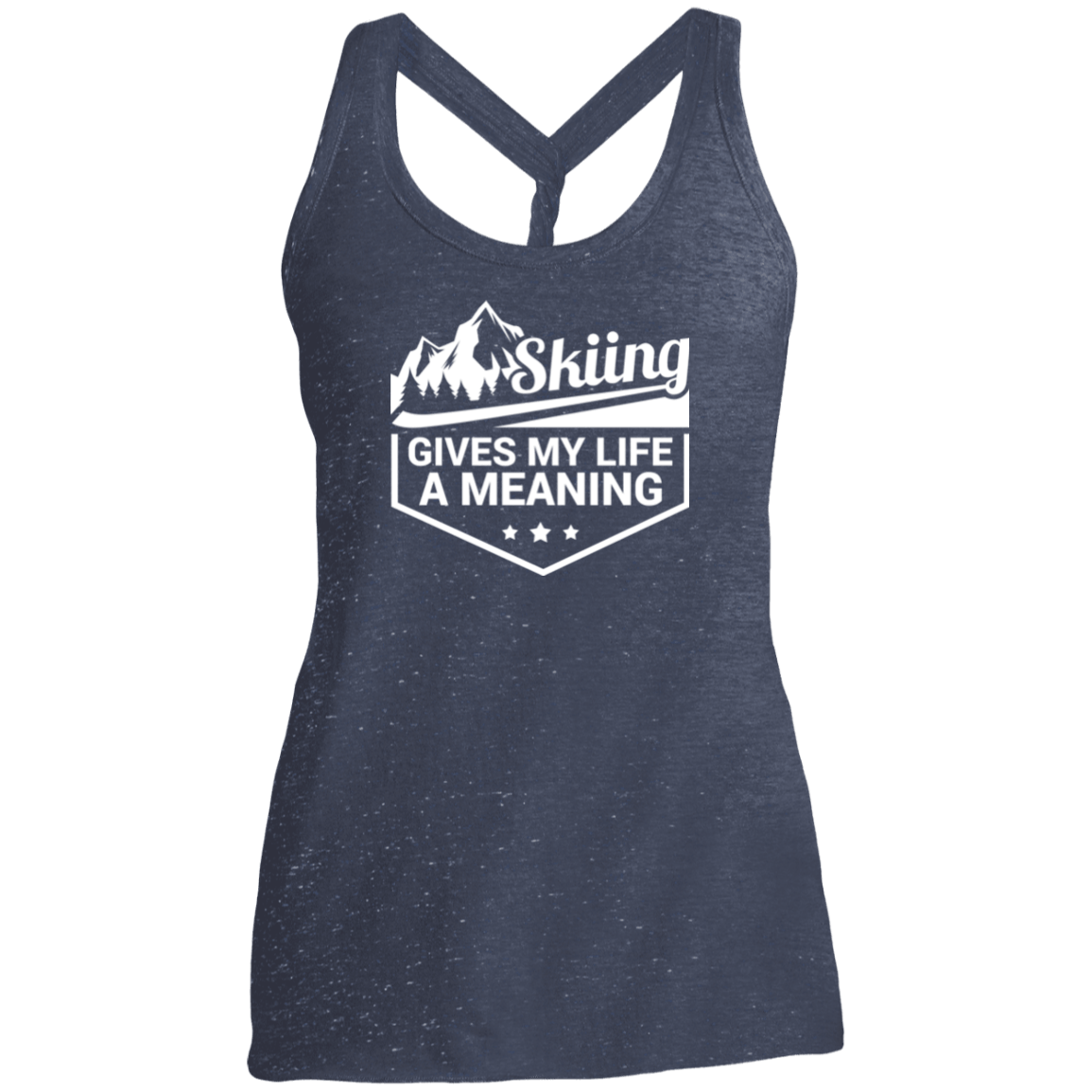 Skiing Gives My Life A Meaning Ladies Tees and Tank Tops - Powderaddicts