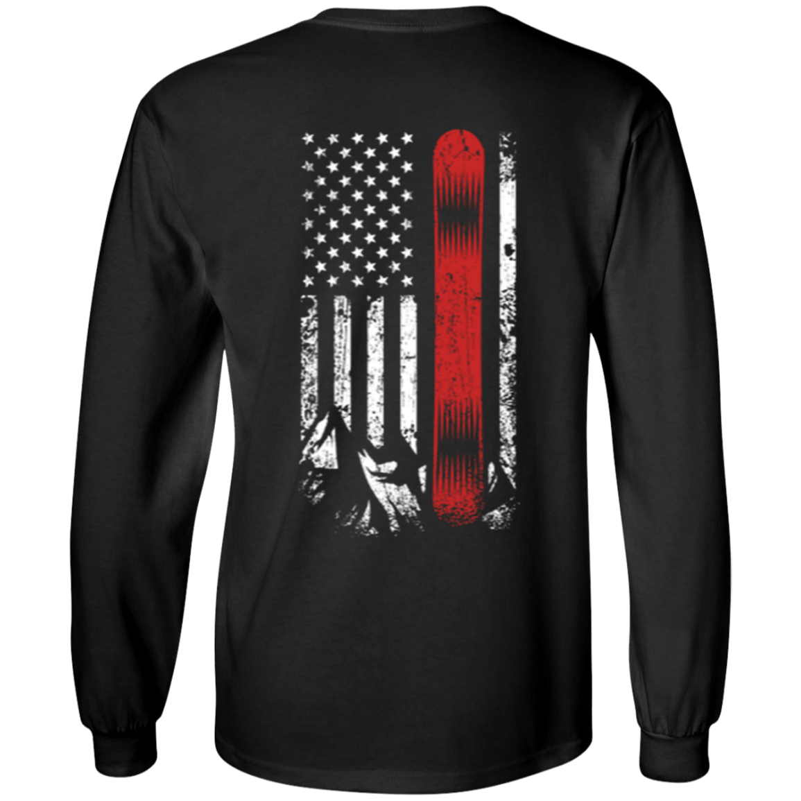 USA Snowboard Flag Youth Long Sleeves - Powderaddicts