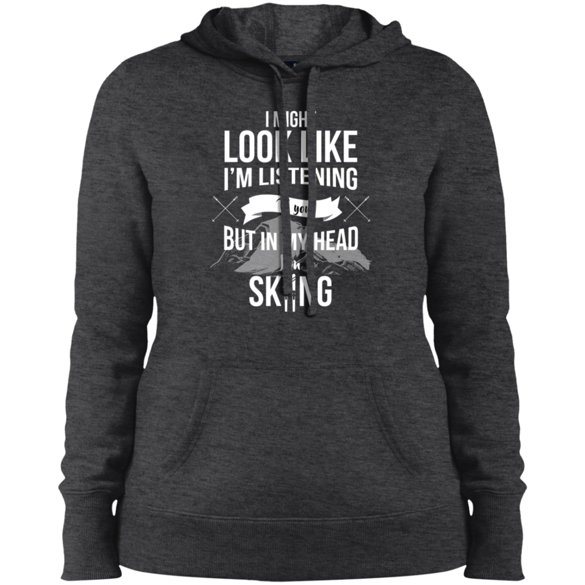 Skiing Ladies' Pullover Hooded Sweatshirt - Powderaddicts