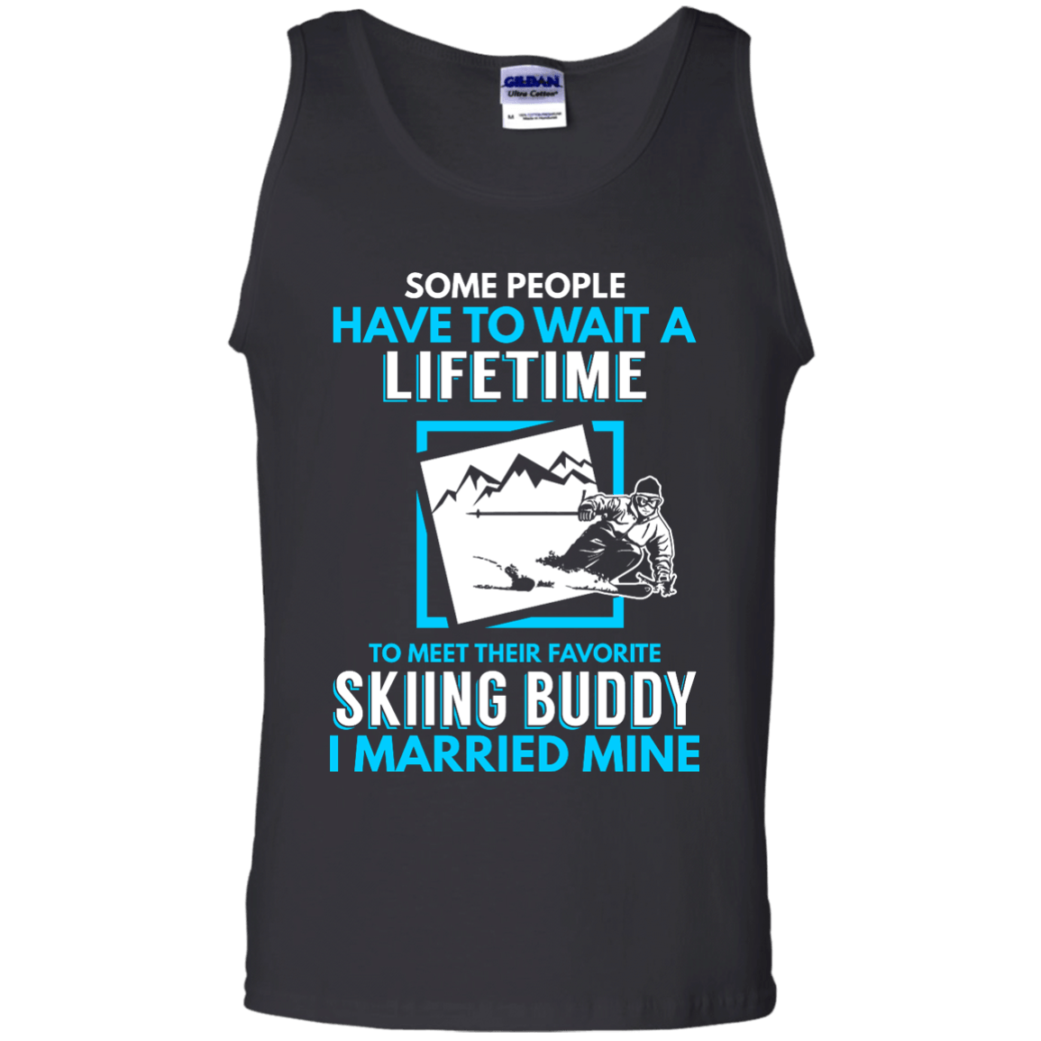 Skiing Dad Buddy - I Married Mine Tank Tops - Powderaddicts