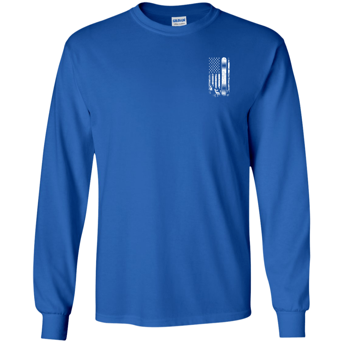 USA Snowboard Flag Youth Long Sleeves - Powderaddicts