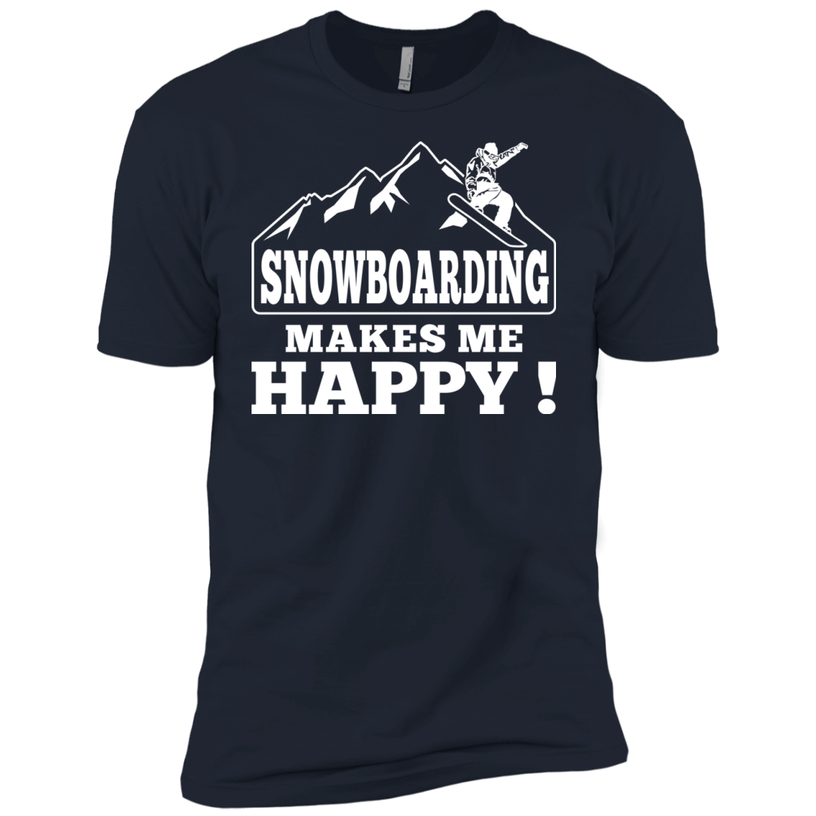 Snowboarding Makes Me Happy Youth T-Shirt - Powderaddicts