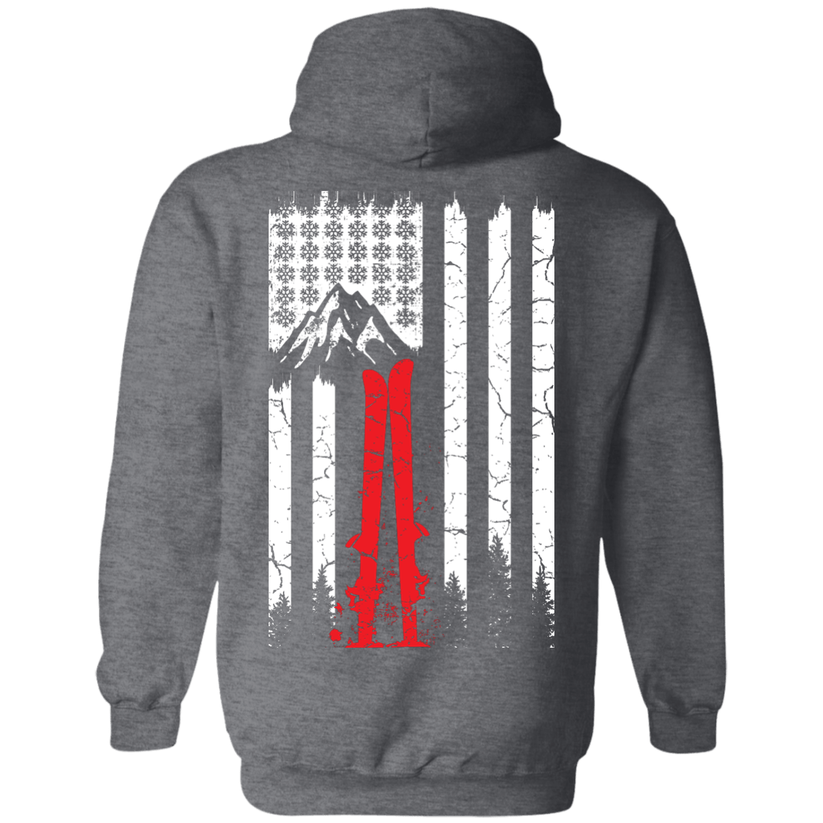 Snowflakes N Stripes Hoodies - Powderaddicts