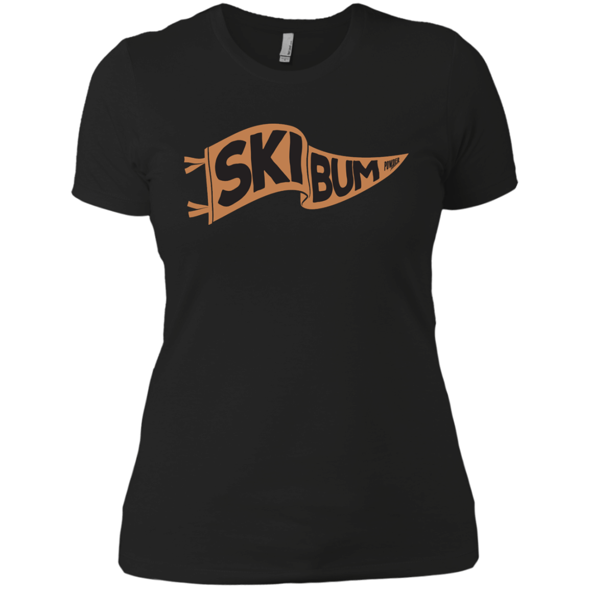 Ski Bum Ladies Tees and V-Neck - Powderaddicts