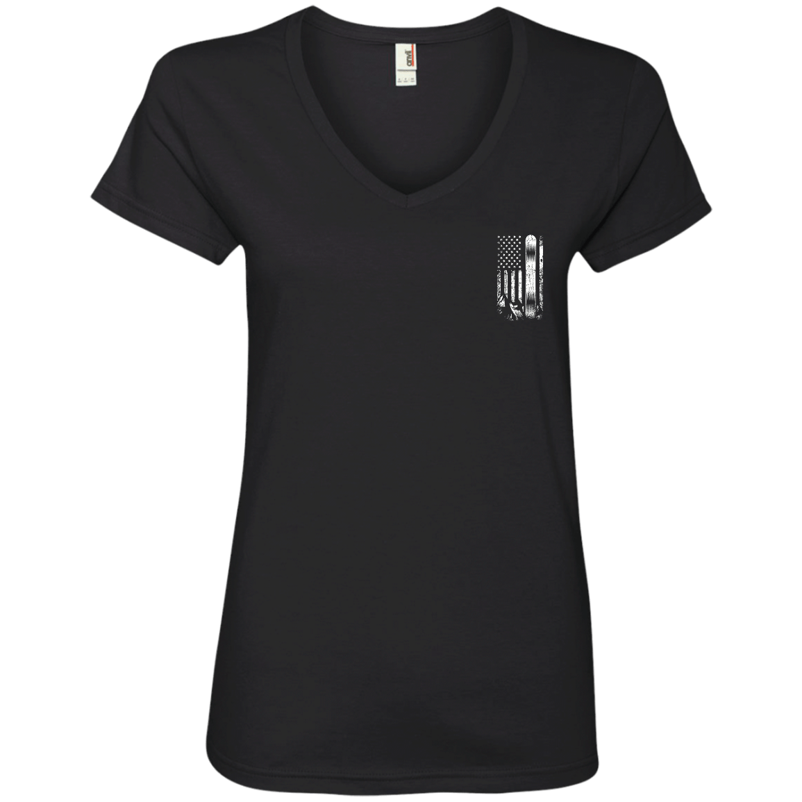 USA Snowboard Flag Ladies Tees - Powderaddicts