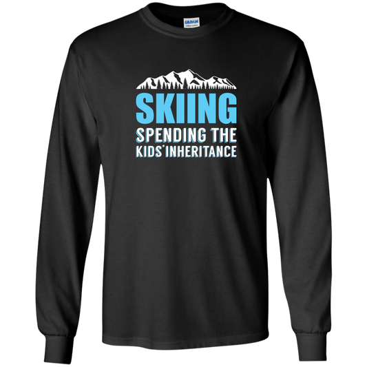Skiing Spending The Kids Inheritance Long Sleeves - Powderaddicts